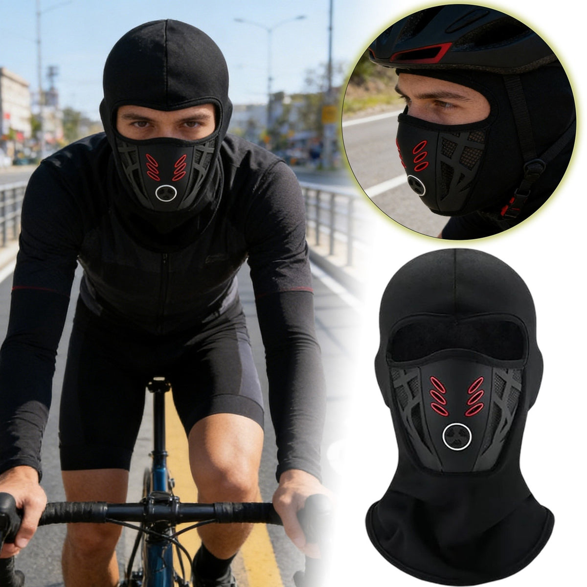 Windproof Thermal Full-Face Balaclava Ski Cycling Mask