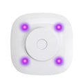 Front view of the four-light toilet accessory