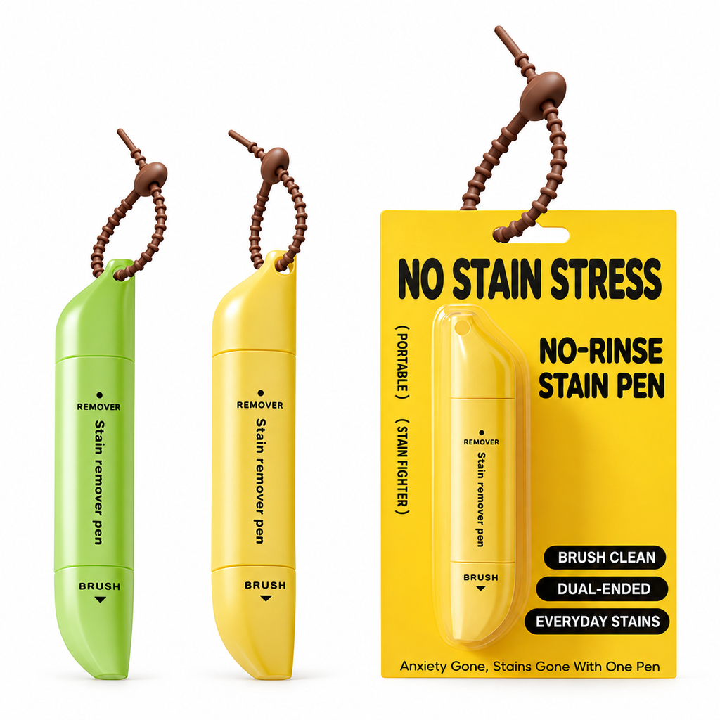Yellow and green stain remover pens with package
