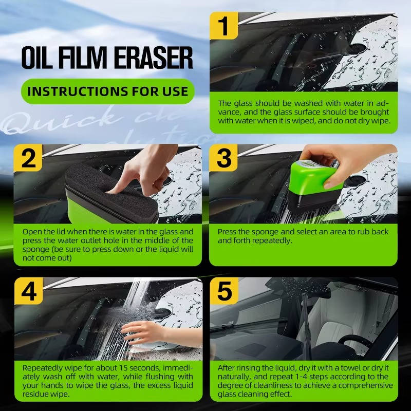 Car Windshield Oil Film Cleaner with Applicator Brush