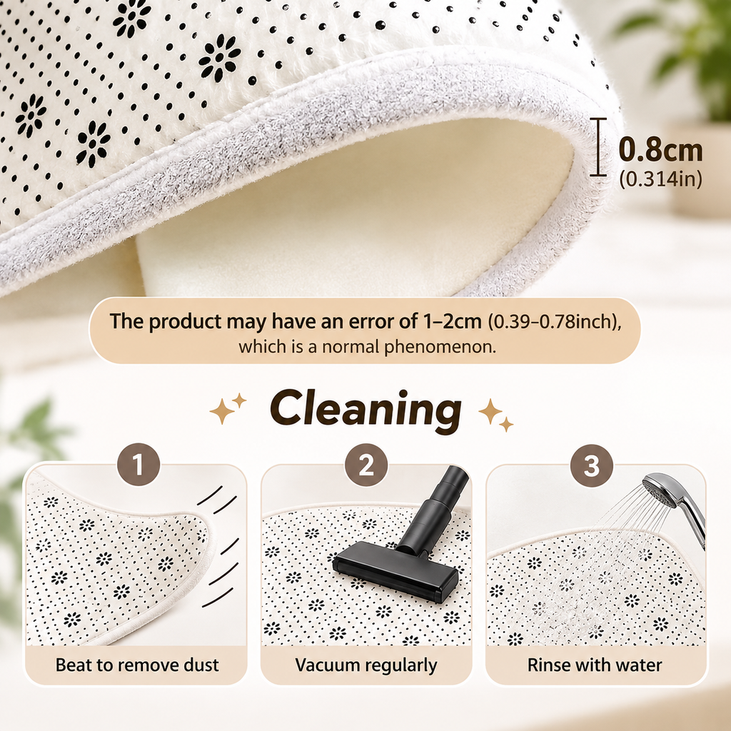 Cat-Shaped Fluffy Floor Mat Non-Slip Bath Rug