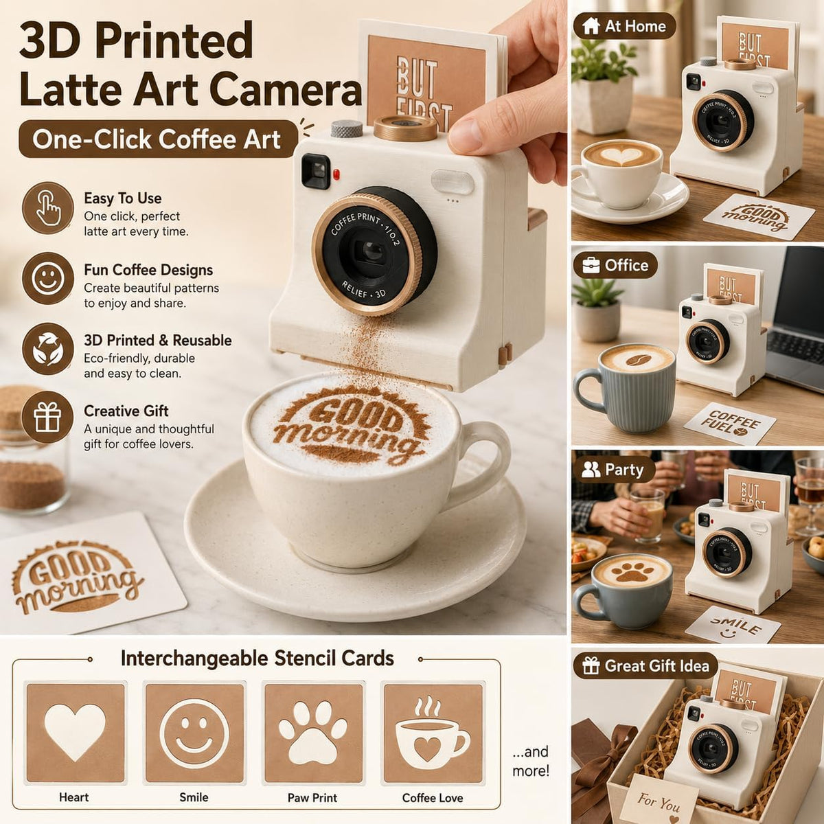 Latte Art Stencil Kit