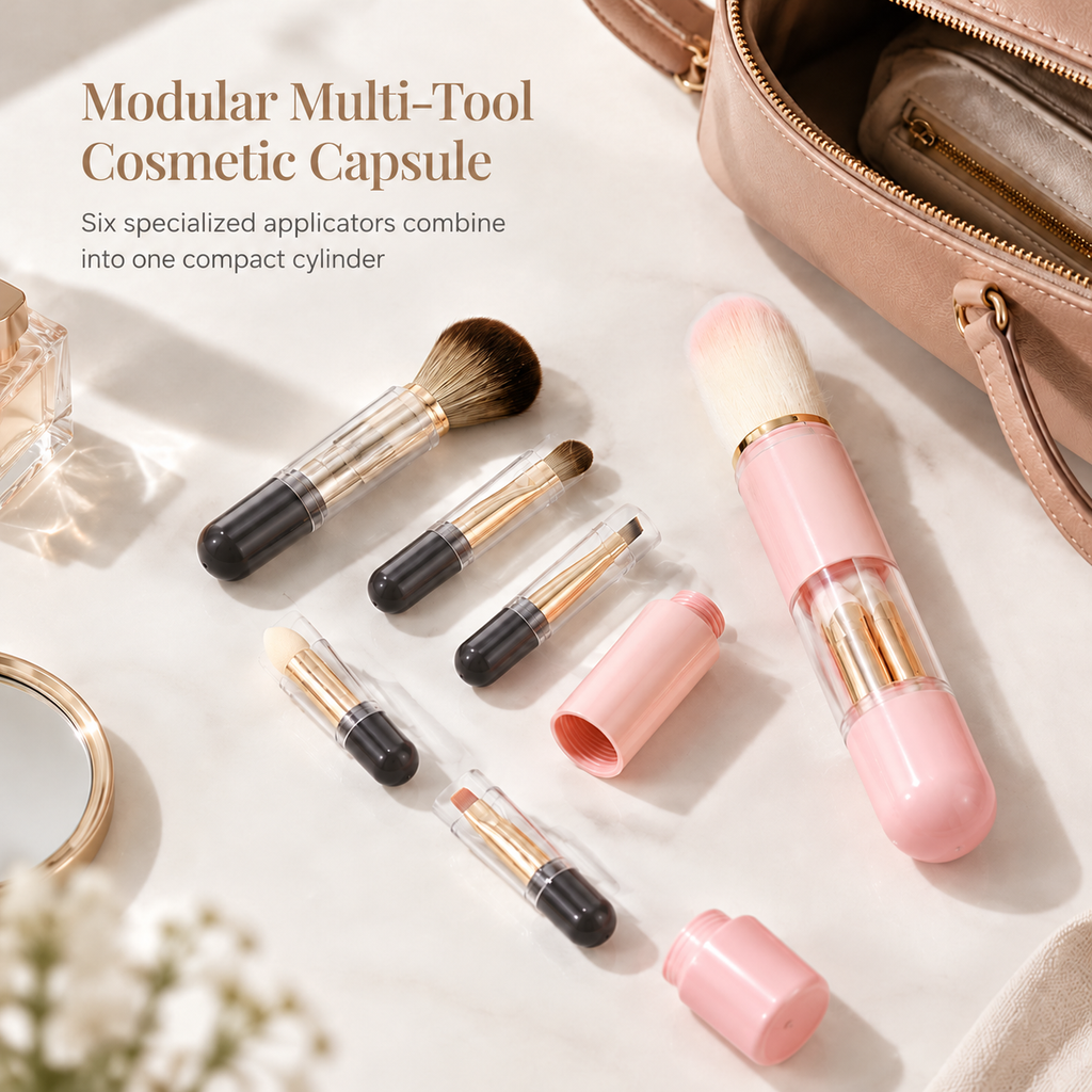 6-in-1 Portable Makeup Brush Set