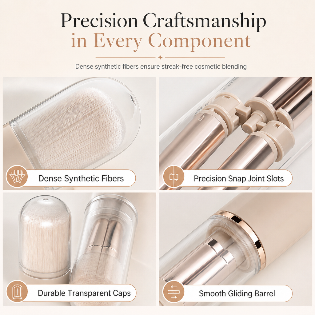 6-in-1 Portable Makeup Brush Set
